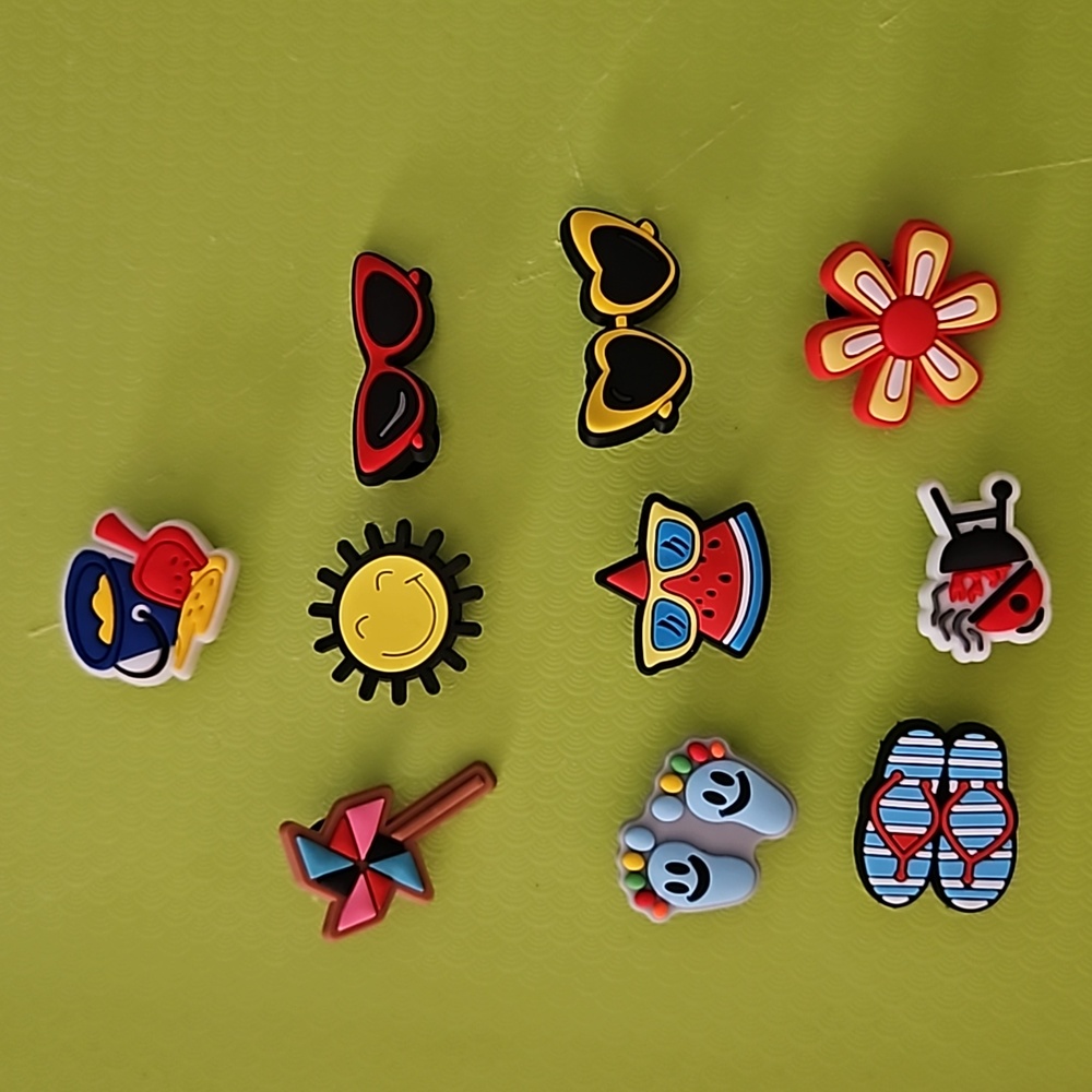 Croc/Jibet charms for shoes. Summer and Fruit/Veg. Lot of 20